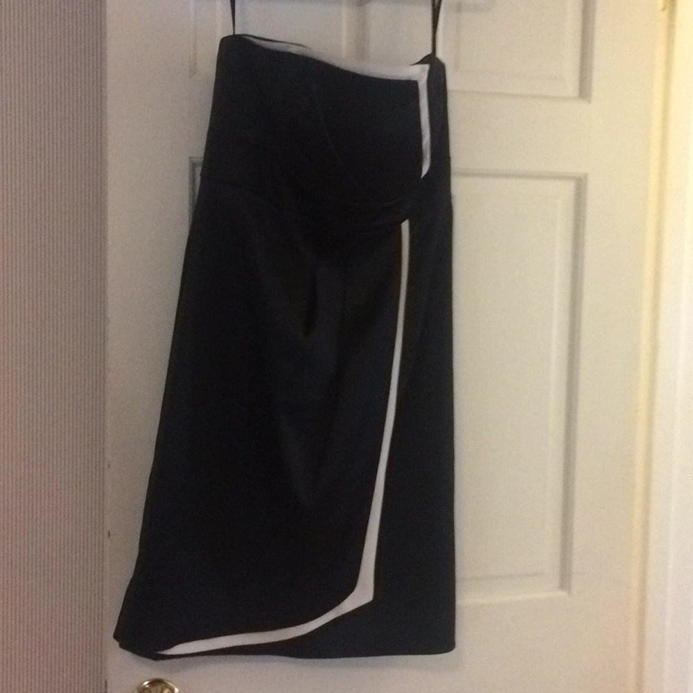 WHBM black strapless dress